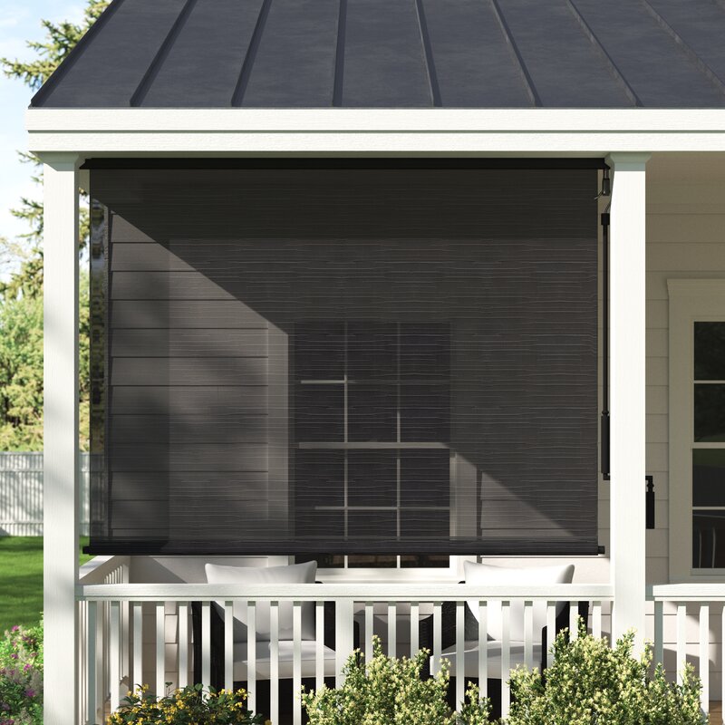 Symple Stuff Heavy Duty Semi-Sheer Outdoor Roller Shade & Reviews | Wayfair